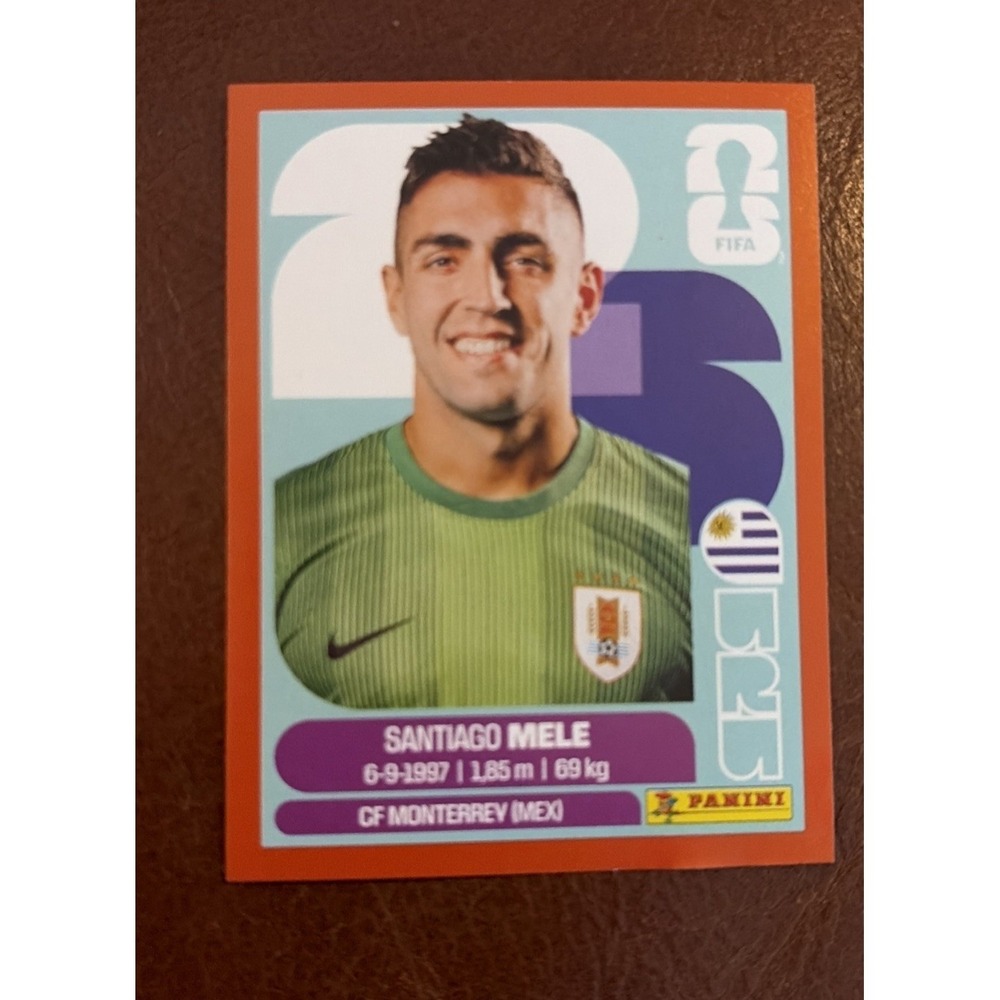 Panini FIFA World Cup Mele Red Parallel Sticker 2026 Uruguay Rare Insert